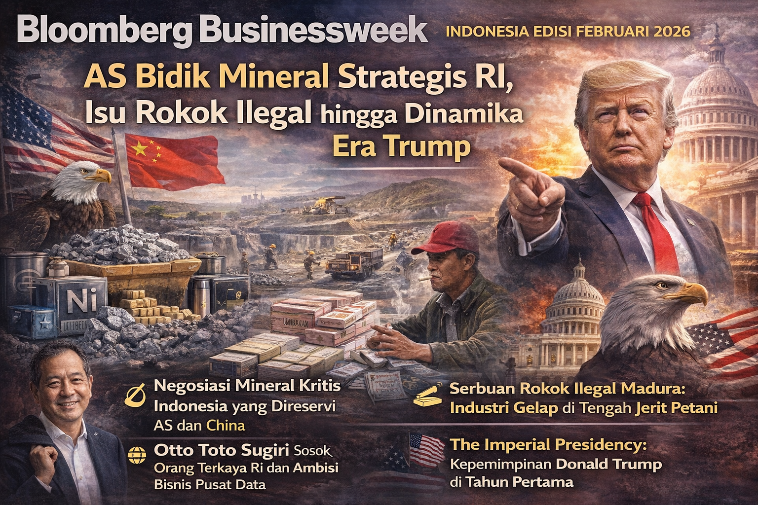 Read more about the article Amerika Serikat Bidik Mineral Strategis Indonesia, Isu Rokok Ilegal hingga Dinamika Era Trump