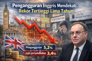 Read more about the article Pengangguran Inggris Mendekati Rekor Tertinggi Lima Tahun